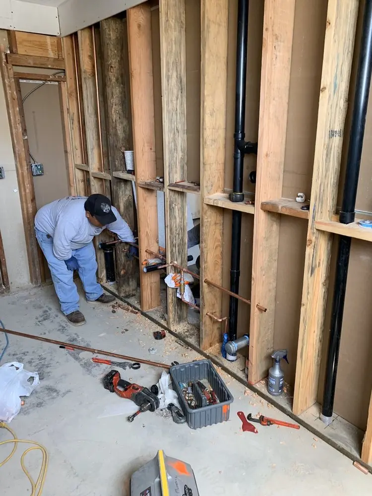 Commercial rough-in plumbing for Water Heater Replacement in Central District